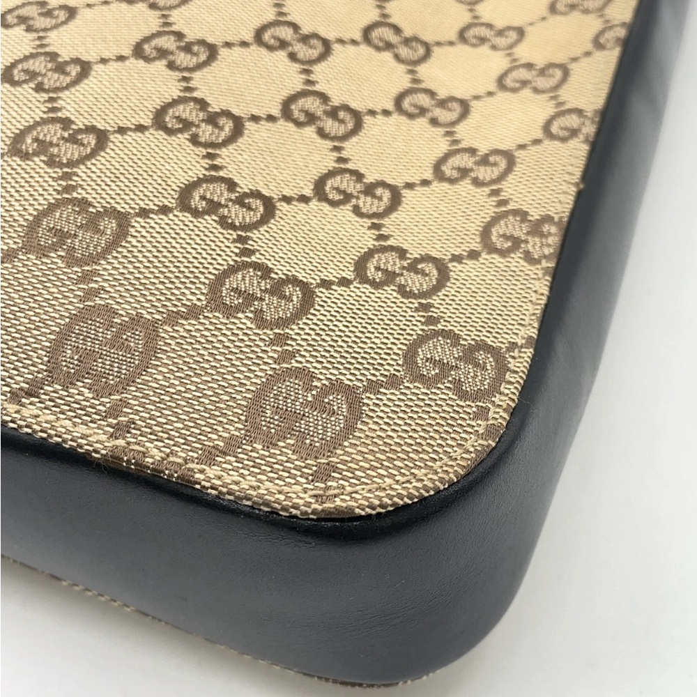 Gucci shoulder bag Tan and Black Monogram Tote - Picture 6 of 15